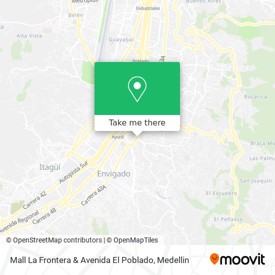 Mall La Frontera & Avenida El Poblado map