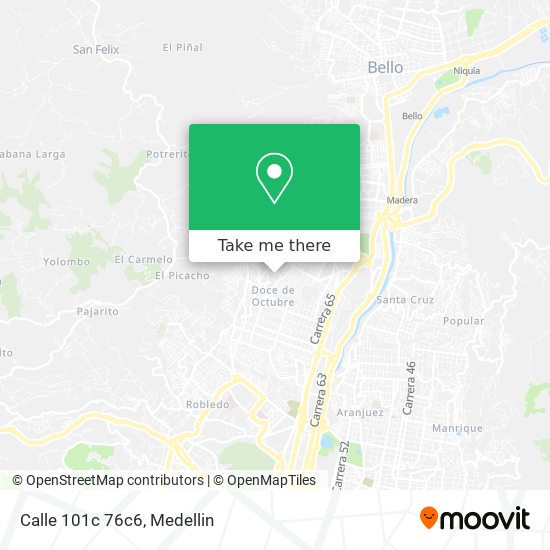 Mapa de Calle 101c 76c6