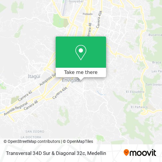 Transversal 34D Sur & Diagonal 32c map