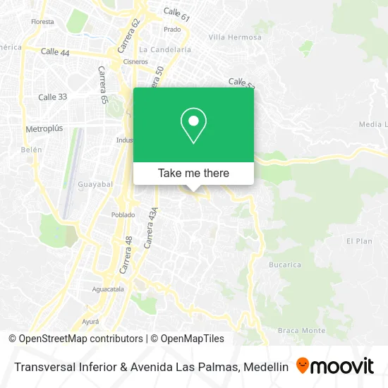 Mapa de Transversal Inferior & Avenida Las Palmas