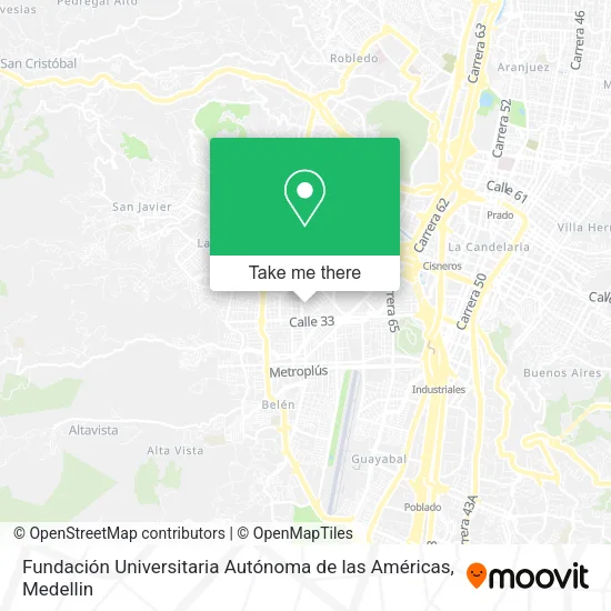 Fundación Universitaria Autónoma de las Américas map