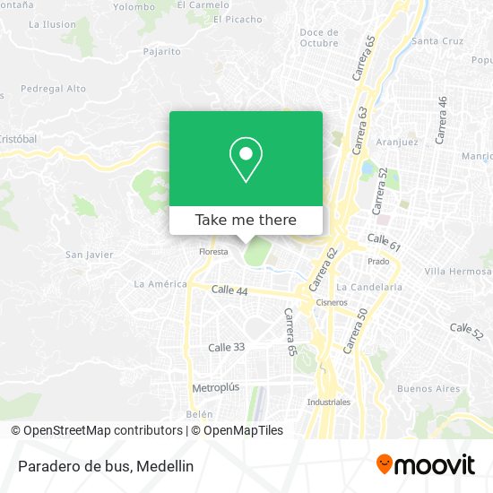 Mapa de Paradero de bus