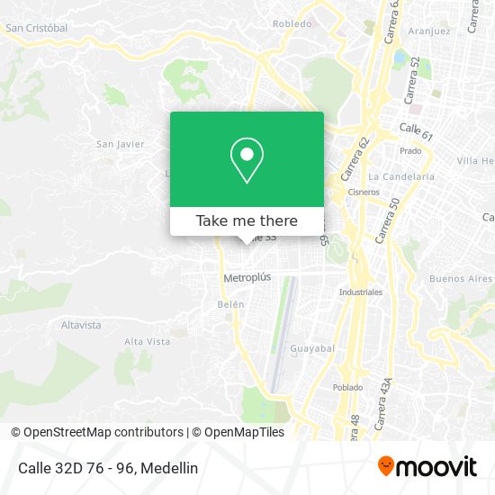 Mapa de Calle 32D 76 - 96