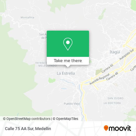 Mapa de Calle 75 AA Sur