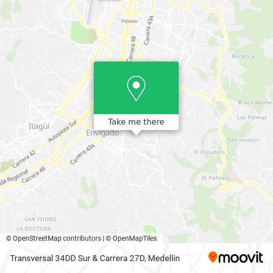 Transversal 34DD Sur & Carrera 27D map