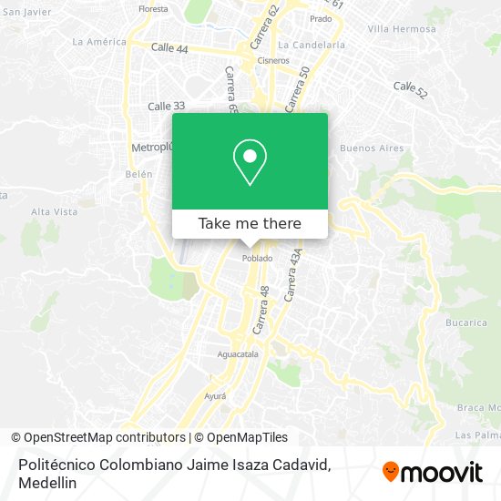 Politécnico Colombiano Jaime Isaza Cadavid map