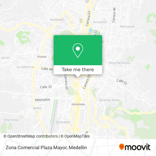 Zona Comercial Plaza Mayor map