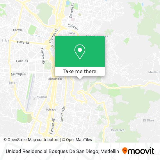 Mapa de Unidad Residencial Bosques De San Diego