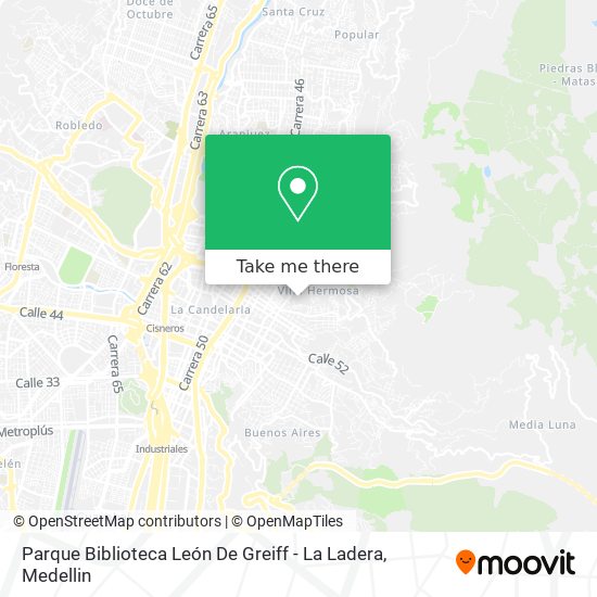 Mapa de Parque Biblioteca León De Greiff - La Ladera