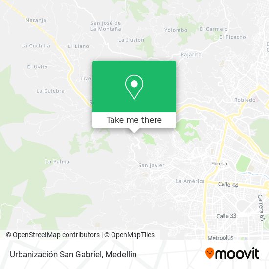 Urbanización San Gabriel map