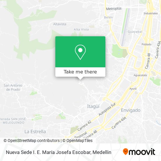 Mapa de Nueva Sede I. E. María Josefa Escobar