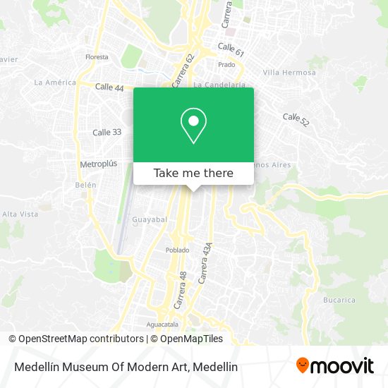 Mapa de Medellín Museum Of Modern Art
