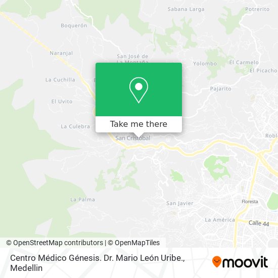 Centro Médico Génesis. Dr. Mario León Uribe. map