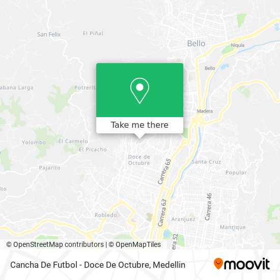 Cancha De Futbol - Doce De Octubre map