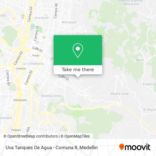 Mapa de Uva Tanques De Agua - Comuna 8