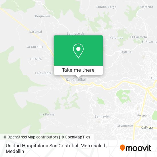 Mapa de Unidad Hospitalaria San Cristóbal. Metrosalud.