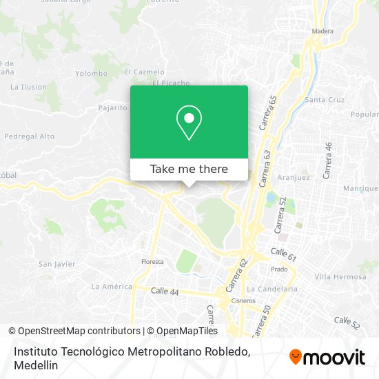 Mapa de Instituto Tecnológico Metropolitano Robledo