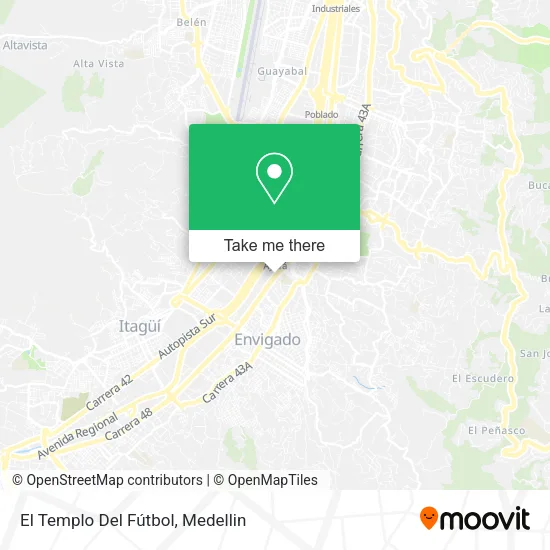 El Templo Del Fútbol map