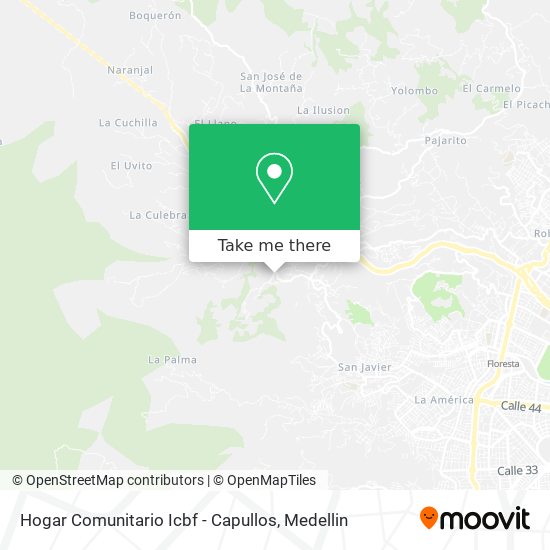 Mapa de Hogar Comunitario Icbf - Capullos