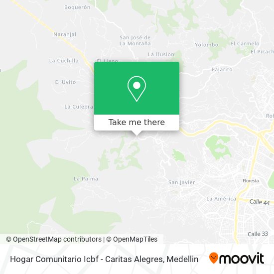 Mapa de Hogar Comunitario Icbf - Caritas Alegres