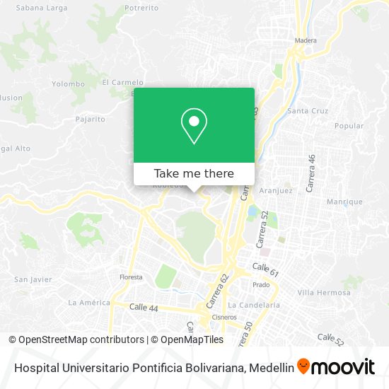 Hospital Universitario Pontificia Bolivariana map