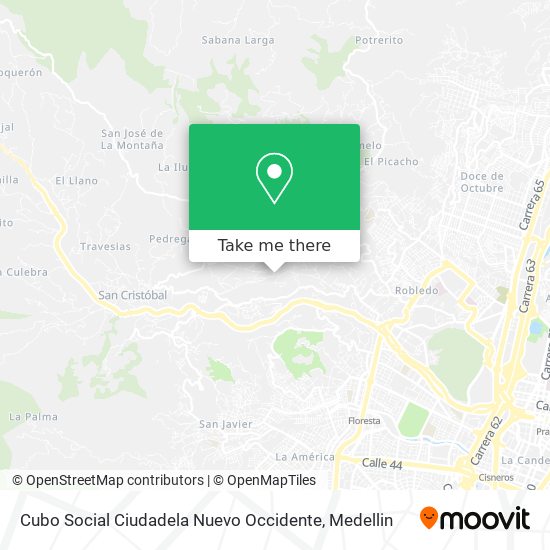 Cubo Social Ciudadela Nuevo Occidente map