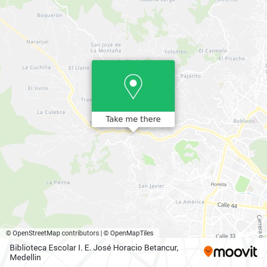 Mapa de Biblioteca Escolar I. E. José Horacio Betancur