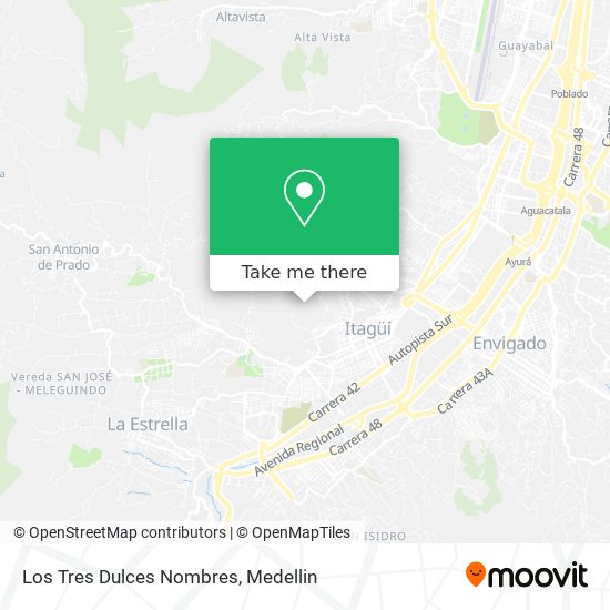 Mapa de Los Tres Dulces Nombres