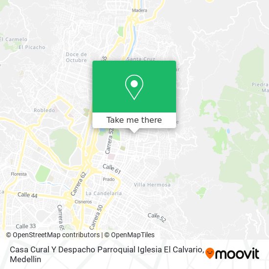 Mapa de Casa Cural Y Despacho Parroquial Iglesia El Calvario