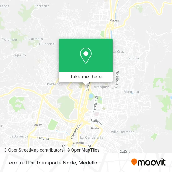 Mapa de Terminal De Transporte Norte