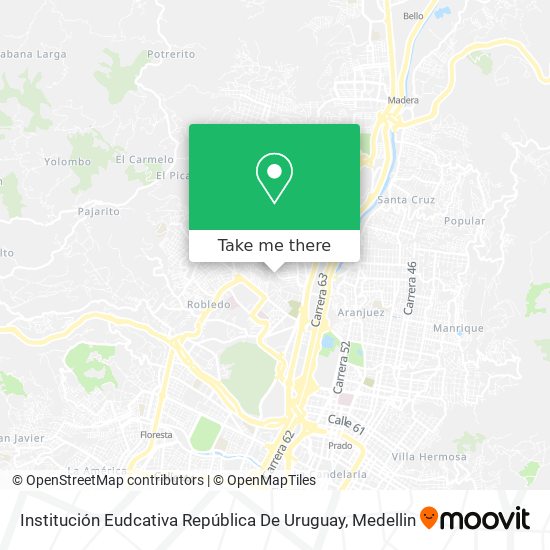 Institución Eudcativa República De Uruguay map