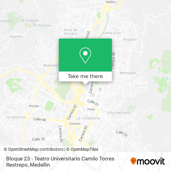 Bloque 23 - Teatro Universitario Camilo Torres Restrepo map
