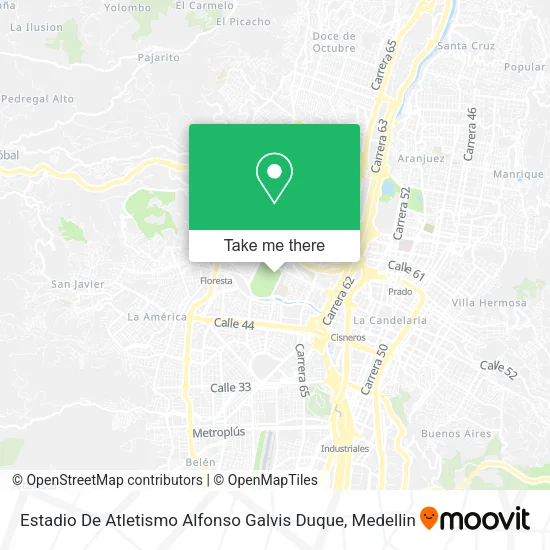 Estadio De Atletismo Alfonso Galvis Duque map