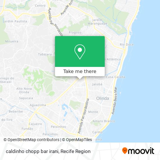 caldinho chopp bar irani map
