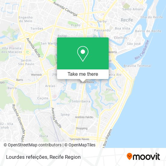 Lourdes refeições map