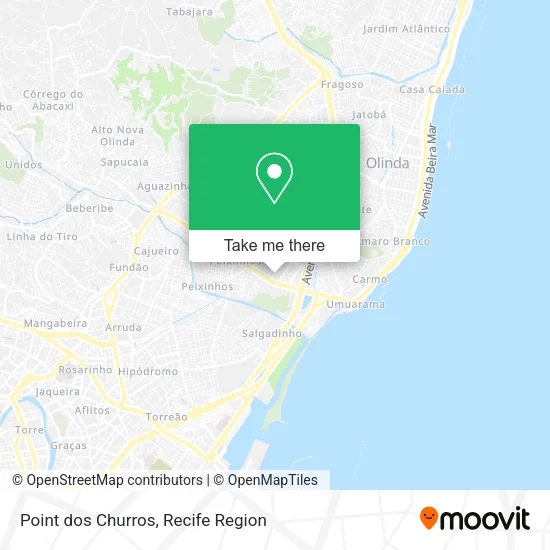 Point dos Churros map