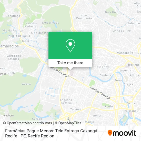 Farmácias Pague Menos: Tele Entrega Caxangá Recife - PE map