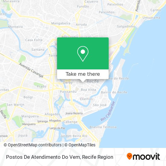 Postos De Atendimento Do Vem map