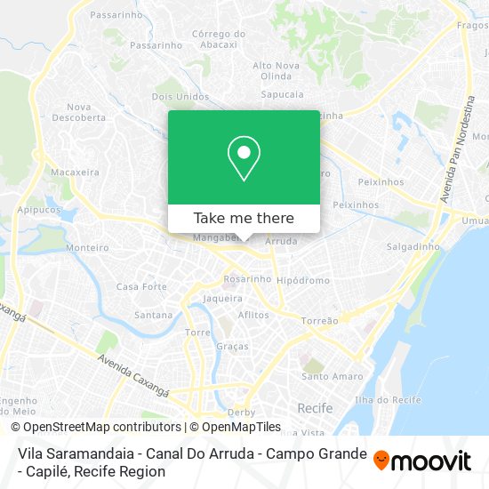 Vila Saramandaia - Canal Do Arruda - Campo Grande - Capilé map