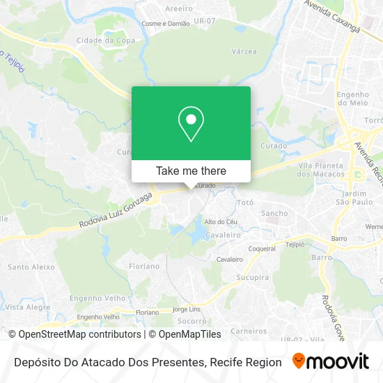Depósito Do Atacado Dos Presentes map