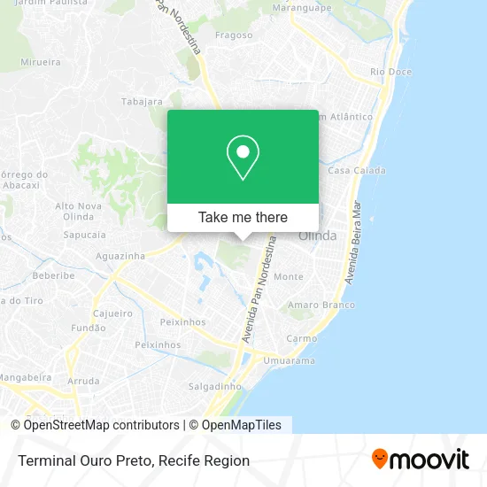 Terminal Ouro Preto map