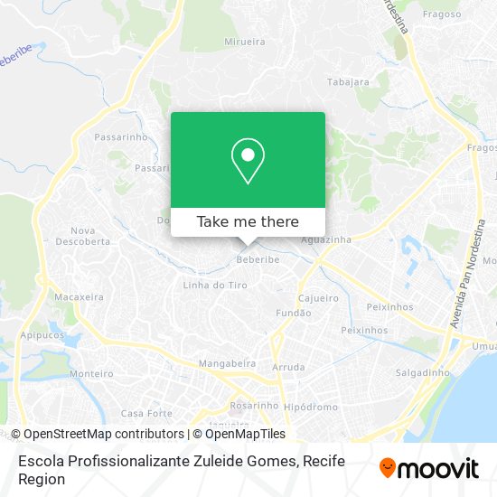 Mapa Escola Profissionalizante Zuleide Gomes