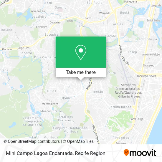 Mini Campo Lagoa Encantada map