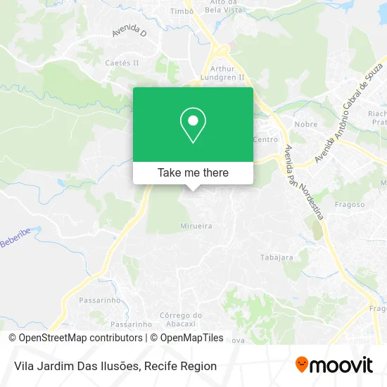 Vila Jardim Das Ilusões map
