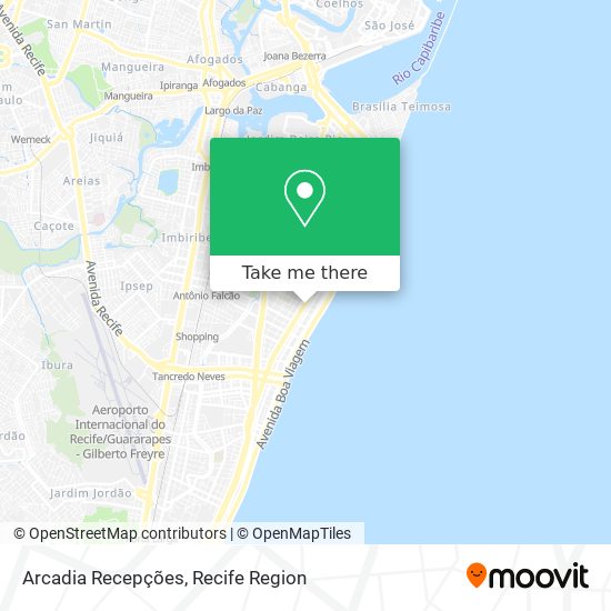 Arcadia Recepções map