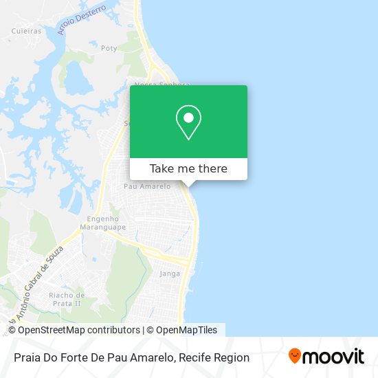 Praia Do Forte De Pau Amarelo map