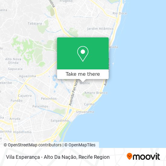 Vila Esperança - Alto Da Nação map