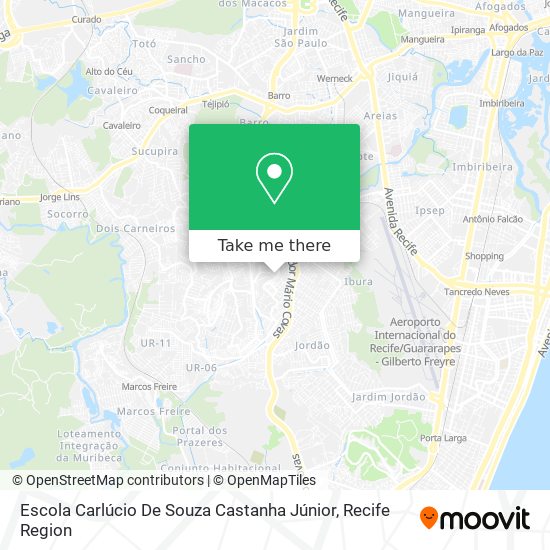 Mapa Escola Carlúcio De Souza Castanha Júnior