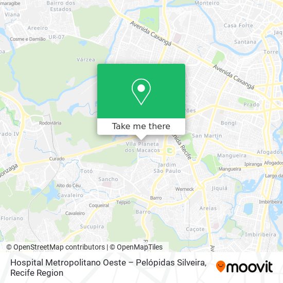 Hospital Metropolitano Oeste – Pelópidas Silveira map