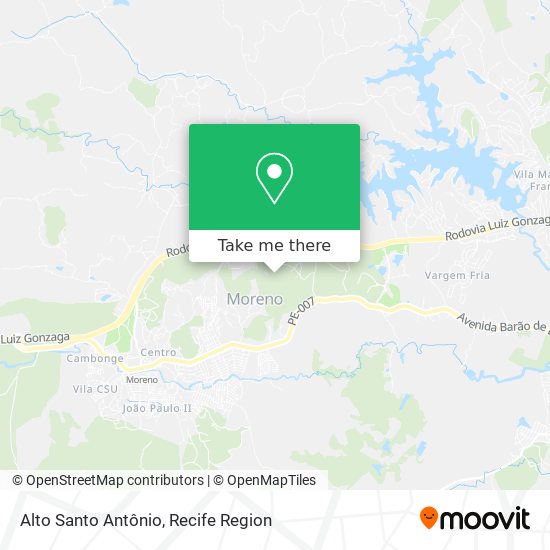 Alto Santo Antônio map